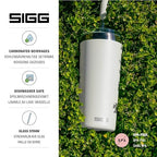 SIGG - Insulated Mug - Travel Mug Helia - With Durable Glass Straw & Cleaning Brush - Leakproof - BPA Free - 18/8 Stainless Steel - 15oz/20oz - Image 4