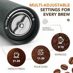Portable Manual Coffee Grinder, Adjustable Stainless Steel Burr - Image 4