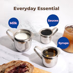 Fit Meal Prep [12 Pack] 8 oz Creamer Pitcher - Stainless Steel Bell Creamers, Mini Cup Container for Serving Milk, Coffee Cream, Salad Dressing, Maple Syrup, Espresso Machine for Restaurant, Cafes - Image 4
