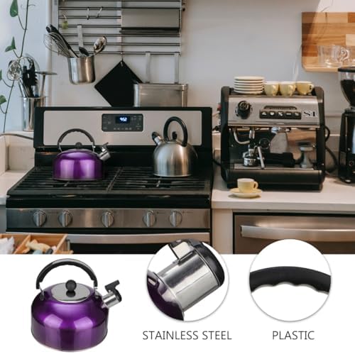 Amosfun 2L Stainless Steel Whistling Tea Kettle with Ergonomic Handle for Gas and Electric Stovetops Large Capacity Boiling Kettle for Household Tea and Hot Water - Image 5
