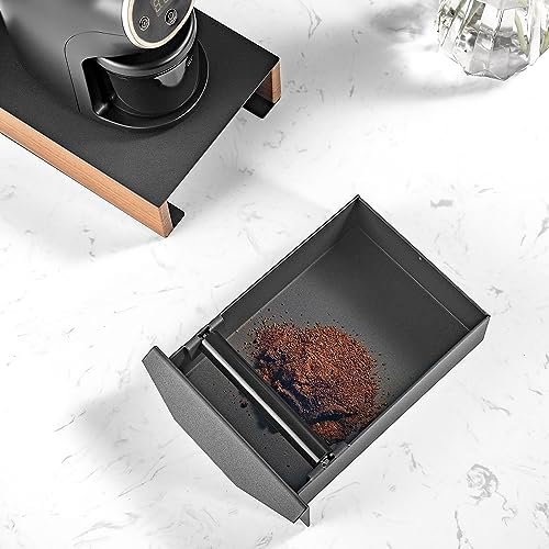 MOJAE Espresso Knock Box Drawer,Stainless Steel Detachable Coffee Ground Knock Container with Removable Knock Bar and Anti-Slip Base, Black - Image 2