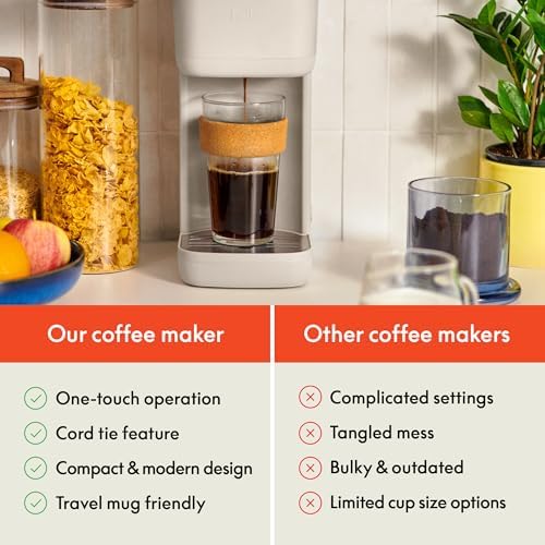 bella Single Serve Coffee Maker, K Cup & Coffee Ground Compatible, Oatmilk - Image 4