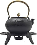 44oz Cast Iron Teapot Set with Tea Light Warmer, Durable Japanese Tetsubin Teapot for Stovetop, Asian Tea Kettle for Adults, Elegant Durable Tea Gift Set (1300ml) by SECHUDO