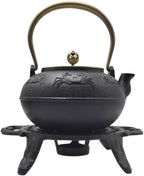 44oz Cast Iron Teapot Set with Tea Light Warmer, Durable Japanese Tetsubin Teapot for Stovetop, Asian Tea Kettle for Adults, Elegant Durable Tea Gift Set (1300ml) by SECHUDO