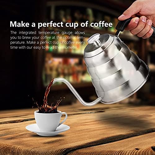 Pour Over Coffee Kettle 1.2L Gooseneck with Thermometer - Image 6