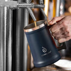 Ideus Insulated Beer Stein, 24/34oz Stainless Steel Double Walled Beer Mug Giant Bar Drinkware Metal Beer Cup with Big Grip Handle (Navy Blue, 34 ounces (1,000ml)) - Image 5