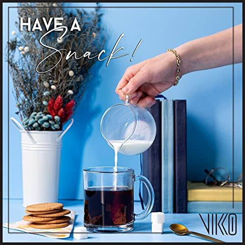 Vikko 10.75 Ounce Clear Glass Coffee Mugs - Set of 12, Microwave and Dishwasher Safe - Image 6