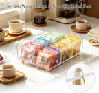 Acrylic Scalloped Edge Tea Bag Organizer Box for Countertop Pantry Coffee - Image 4