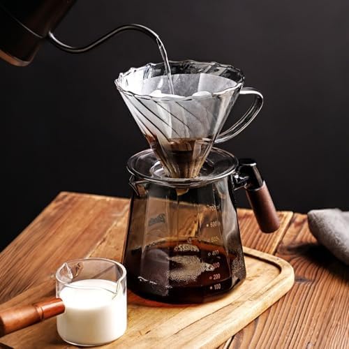 Glass Coffee Server 600ML - Glass Coffee Carafe with Handle, Barista Coffee Server Coffee Pot for Drip Coffee Maker - Image 5