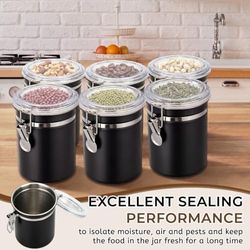 6 Pcs 32 Oz/ 950ml Stainless Steel Canisters for Kitchen - Image 6