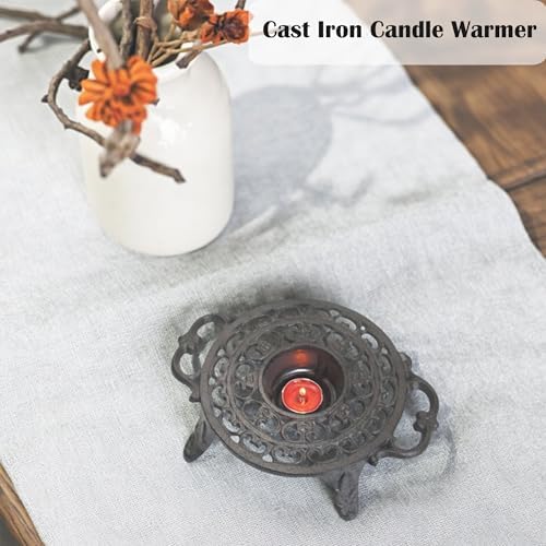 44oz Cast Iron Teapot Set with Tea Light Warmer, Durable Japanese Tetsubin Teapot for Stovetop, Asian Tea Kettle for Adults, Elegant Durable Tea Gift Set (1300ml) - Image 7