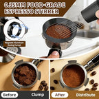 26 PCS Espresso Accessories Kit, Espresso Tamper Kit Coffee Tamper Set, 51mm Espresso Tamper with Spring Loaded Calibrated, Espresso Puck Screen and Dosing Funnel with 16 PcsLatte Art Kit - Image 3