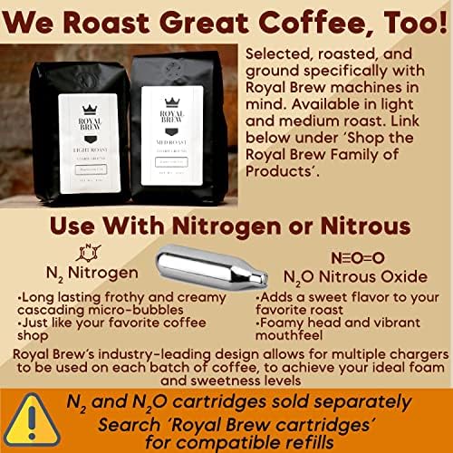 The Original Royal Brew Nitro Cold Brew Coffee Maker - Gift for Coffee Lovers - Quality Nitro Coffee at Home - 64 oz Home Keg, Nitrogen Gas System Dispenser Kit - Image 4