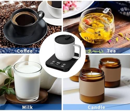 Zopsc Coffee Mug Warmer, 36W Electric Cup Warmer for Desk with 9 Temp Settings 100-180, 1-12H Timer Auto Shut Off Heated Plate for Beverage Tea Milk Coffee (US Plug) - Image 5