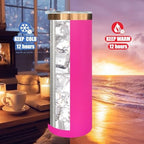20 oz Skinny Tumblers Bulk with Lids and Straws Rosy,8 pack - Image 4
