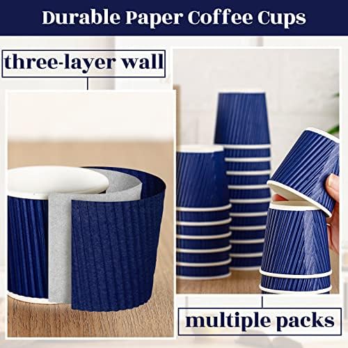 Yaomiao 200 Pcs 4 oz Disposable Espresso Coffee Cups, Blue - Image 3