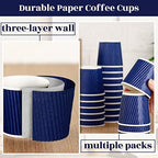 Yaomiao 200 Pcs 4 oz Disposable Espresso Coffee Cups, Blue - Image 3
