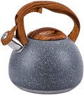 3.2Qt Stainless Steel Whistling Tea Kettle Stovetop, Sky Grey by FOEDO