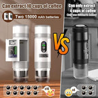 Portable Coffee Machine w/ 2 Rechargeable Batteries, 8 Cups, 20bar, USB-C, Espresso coffee Maker for Camping Travel Office, Ground & Capsule Compatible - Image 5