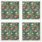 CafePress William Morris Compton Wallpaper Tumbled Stone - Set of 4 Coasters Set of 4 by CafePress