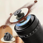 Portable Electric Coffee Bean Grinder with 40 Grinding Settings, 5-Blade Ceramic Conical Burr, One Button Start Auto Stop, Rechargeable Battery, Handheld Espresso Grinder with - Image 3
