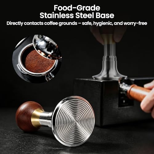 ShanSon 51mm Espresso Tamper,Internally Adjustable Force,Triple-Spring Self-Leveling & Audible Click, Premium Spring-Loaded Coffee Tamper, Threaded 304 Steel Base, Essential Espresso Accessories - Image 5