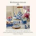 MACKENZIE-CHILDS Tea Kettle, 3 Quarts, Blue-and-White Royal Check - Image 6