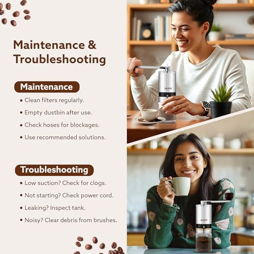 AGARO Elite Manual Coffee Grinder, Ceramic Grinder with Glass jar, 6 Adjustable Settings, Stainless Steel Body, Tooth Handle, No Power, Whole Bean, Drip Coffee, Espresso, Silver - Image 6
