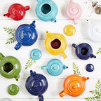 RSVP International Stoneware Teapot Collection, Microwave and Dishwasher Safe, 42 oz, White - Image 6