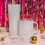 kate spade new york 24 oz Stainless Steel Tumbler, Gold Pinstripe - Image 4