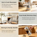 Silver French Press Coffee Maker – 34oz Borosilicate Glass, 4-Level Stainless Steel Filter System (Extra Fine Filtration), Heat & Cold Resistant, Dishwasher Safe – Modern Silver Finish - Image 3