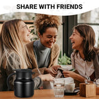 Small Insulated Coffee Carafe, 27 oz, Keeps Hot for 12H, Black - Image 6