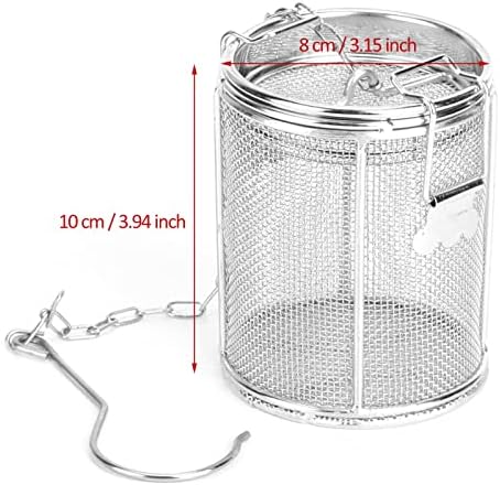 Stainless Steel Tea Ball Strainer for Cooking, Large Seasoning Filter Basket, 12x10cm - Image 4