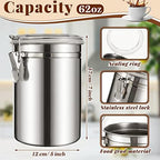 Lallisa 9 Pcs 62 Fl oz Stainless Steel Kitchen Canisters - Image 2