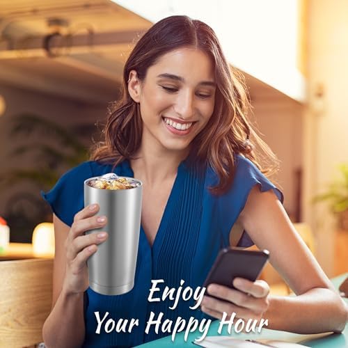 20 oz Tumblers Bulk Stainless Steel Tumbler with Lid, 6 Pack - Image 7