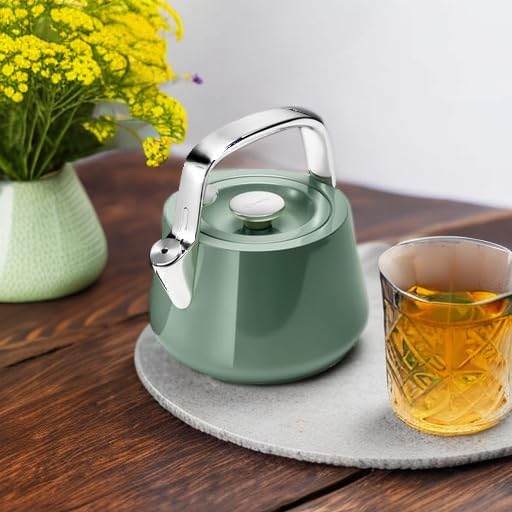 Caraway 2 Quart Whistling Tea Kettle, Durable Stainless Steel Tea Pot - Image 5