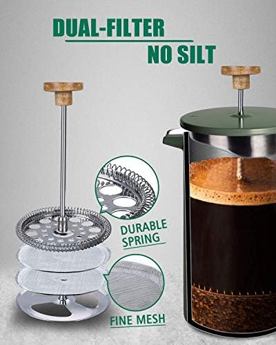 POLIVIAR 34 oz French Press Coffee Maker & 2.7 Quart Tea Kettle Combo Package, Food Grade Stainless Steel for Good Coffe and Tea - Image 3