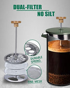 POLIVIAR 34 oz French Press Coffee Maker & 2.7 Quart Tea Kettle Combo Package, Food Grade Stainless Steel for Good Coffe and Tea - Image 3