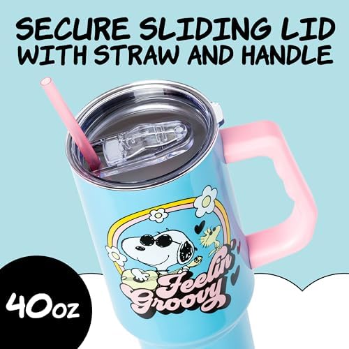Silver Buffalo Peanuts Snoopy and Woodstock, Stainless Steel Tumbler, 40oz - Image 3