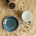 Loveramics Coffee Cup Ceramic, 8 oz Latte Art Cup with Saucer for Cappuccino, Tea, Espresso, Thick - walled stoneware Cappuccino mug Set for Cafe and Barista - Potters Colours (Night Sky, 8OZ) - Image 6