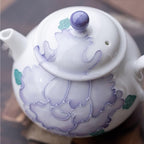Tea Kettle Hand-Painted Purple Peony Teapot Ceramic Teapot Kung Fu Tea Set Teacup Ceramic Tea Infuser - Image 4