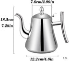 Tea Pot 1.5L Household Large Capacity Stainless Steel Teapot with Filter Home Kitchen Kettle Cool Kettle Gold/Silver Teapot for Infuser (Color : B, Size : 1.5L) - Image 2