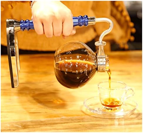JITEM Cafetera Syphon Coffee Maker Manual Retro Vacuum Glass Siphon Pot Percolators 3 Cups Glass Tabletop Siphon Coffee Maker for Coffee or Tea - Image 3
