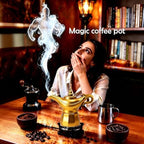 Aladdin Espresso and Coffee Maker, Moka Pot, Stovetop Espresso Maker, Portable Aladdin Coffee Pot, Aluminium Moka Pot 3 Cups (5 Oz - 150 Ml) Golden - Image 3