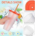 Honeydak 60 Pack Plastic Cups with Lids Straws,Pretty Color - Image 2