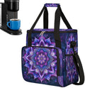 Bohemian Mandala 4 Coffee Maker Carring Bag Travel Carrying Storage Tote Bag Compatible with Keurig K-Mini or K-Mini Plus Portable Single Serve Coffee Brewer Case with Pockets for K-cup Pods by CFERSAN