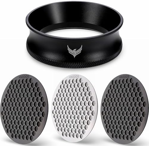 51mm Espresso Kit for DeLonghi, Gevi, Casabrews and Smeg Coffee Dosing Funnel and Puck Screen Set Includes 3-Piece Puck Screen and Magnetic 51mm Portafilter Funnel by KNODOS
