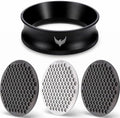 51mm Espresso Kit for DeLonghi, Gevi, Casabrews and Smeg Coffee Dosing Funnel and Puck Screen Set Includes 3-Piece Puck Screen and Magnetic 51mm Portafilter Funnel by KNODOS