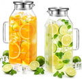 Aofmee Glass Pitcher with Lid for Fridge, 68oz Square Iced Tea Pitcher by Aofmee