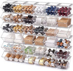 Yerliker 36 Pcs Clear Stackable Storage Bins with Lids for Pantry by Yerliker